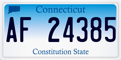 CT license plate AF24385
