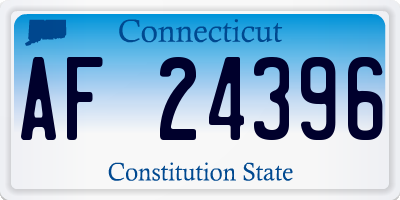 CT license plate AF24396