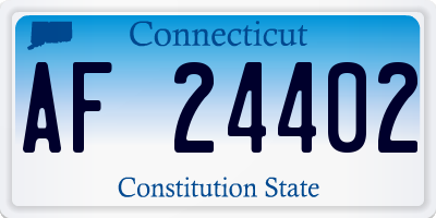 CT license plate AF24402