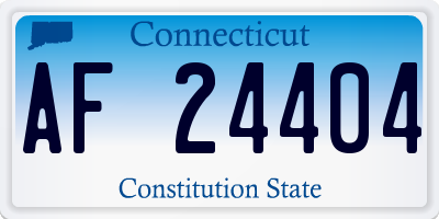 CT license plate AF24404