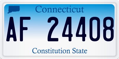 CT license plate AF24408