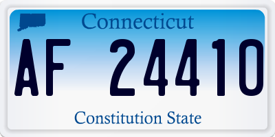 CT license plate AF24410