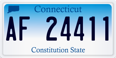 CT license plate AF24411