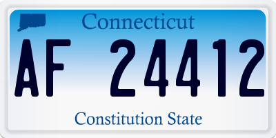 CT license plate AF24412