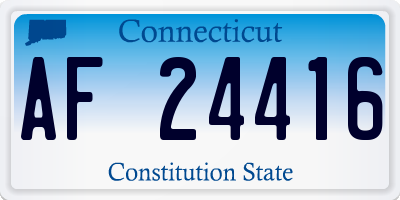 CT license plate AF24416