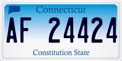 CT license plate AF24424
