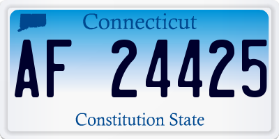CT license plate AF24425