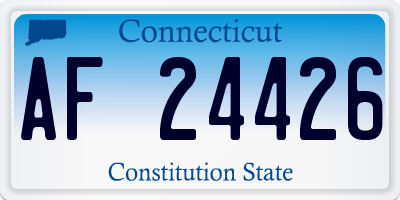 CT license plate AF24426