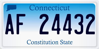 CT license plate AF24432
