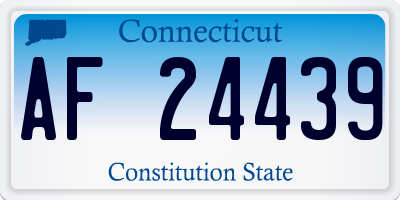 CT license plate AF24439