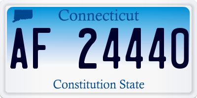 CT license plate AF24440