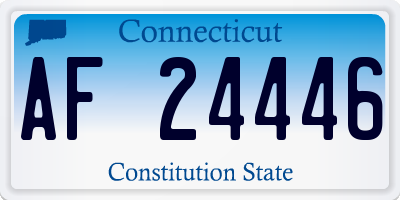 CT license plate AF24446