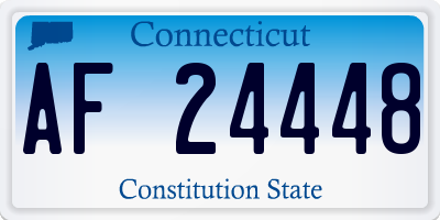CT license plate AF24448