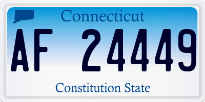 CT license plate AF24449