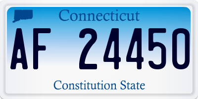 CT license plate AF24450