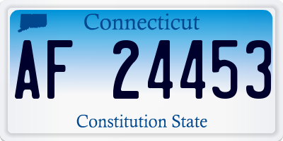 CT license plate AF24453