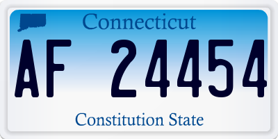 CT license plate AF24454