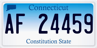 CT license plate AF24459