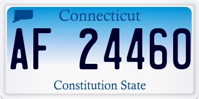 CT license plate AF24460
