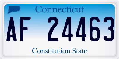 CT license plate AF24463