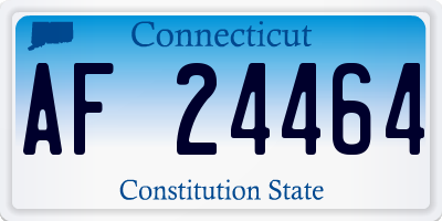 CT license plate AF24464