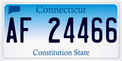 CT license plate AF24466