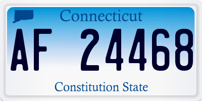 CT license plate AF24468