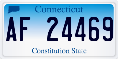 CT license plate AF24469