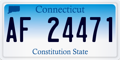 CT license plate AF24471