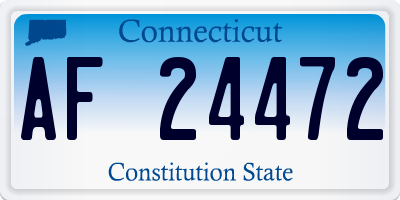 CT license plate AF24472