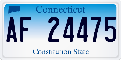 CT license plate AF24475