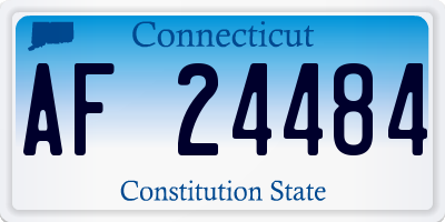 CT license plate AF24484