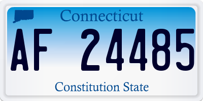 CT license plate AF24485