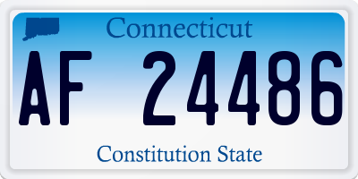 CT license plate AF24486
