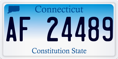 CT license plate AF24489