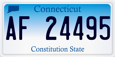 CT license plate AF24495