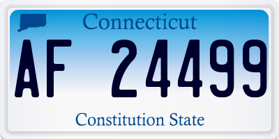 CT license plate AF24499