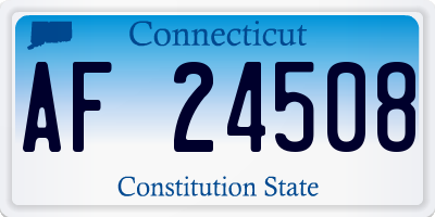 CT license plate AF24508
