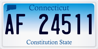 CT license plate AF24511