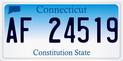 CT license plate AF24519