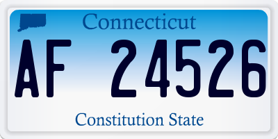 CT license plate AF24526