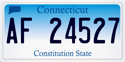CT license plate AF24527