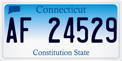 CT license plate AF24529