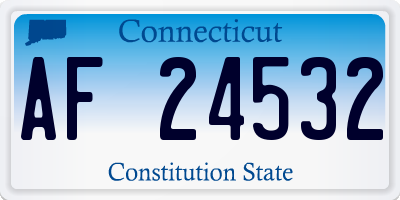 CT license plate AF24532