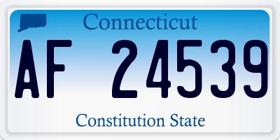 CT license plate AF24539