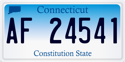 CT license plate AF24541