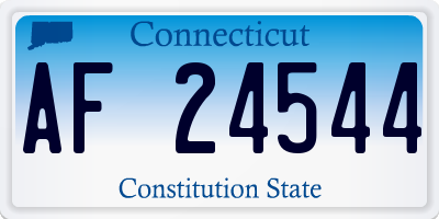 CT license plate AF24544