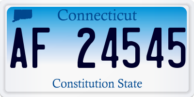 CT license plate AF24545