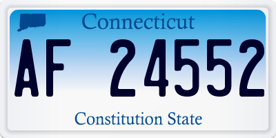 CT license plate AF24552