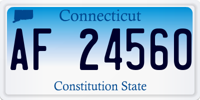 CT license plate AF24560